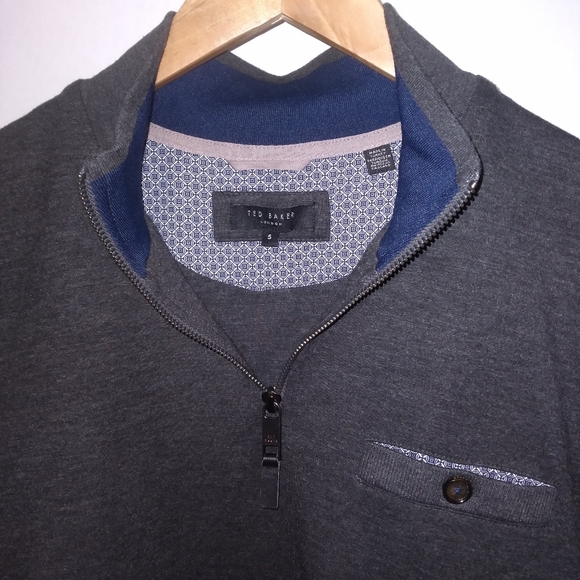 Ted Baker London shirt 1/4 zip causal men's pullover Sweater size xl - Picture 1 of 14